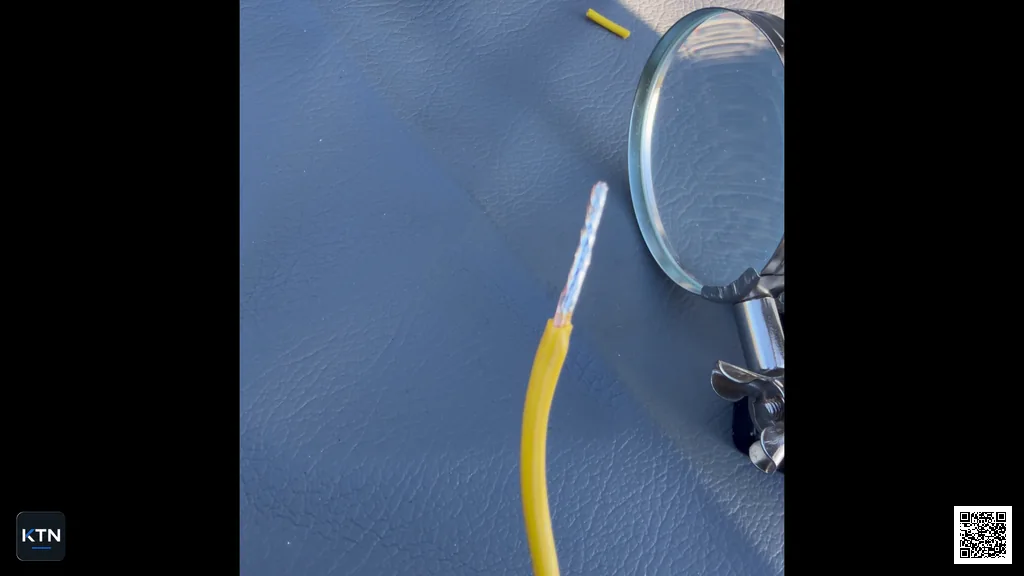 Pre-tinned wire end with solder drawn in between the copper strands