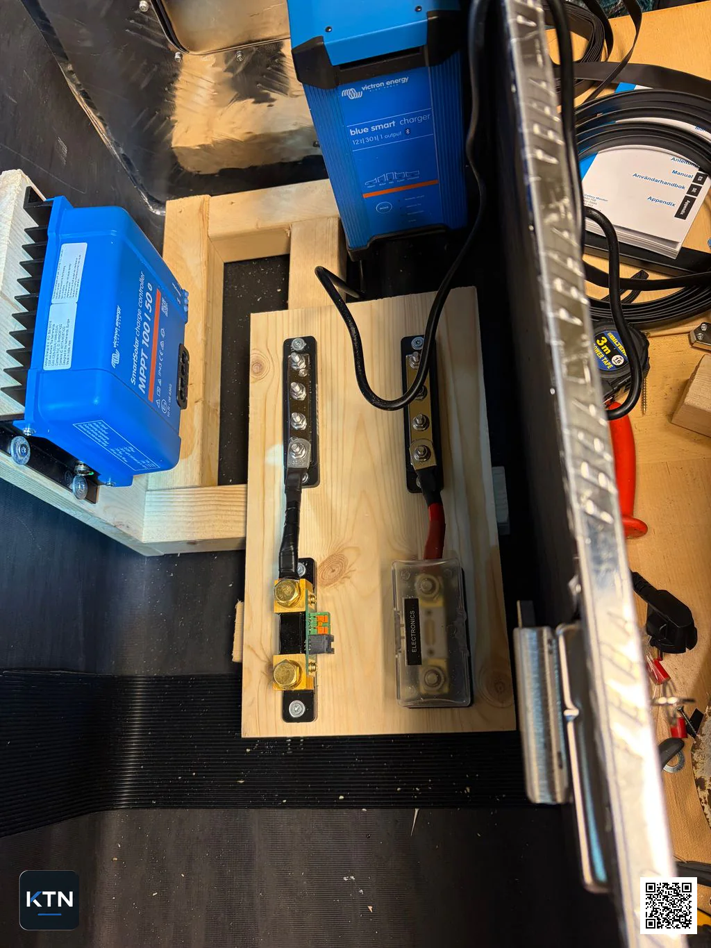 The battery box under construction